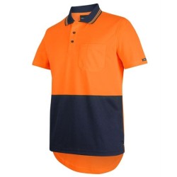 JB's Hi Vis Short Sleeve Drop Tail Polo