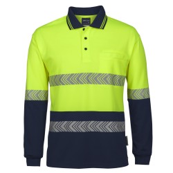 JB's HV L/S SEGMENTED TAPE POLO 