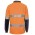 JB's Hi Vis Long Sleeve (D+N) Cotton Back Polo Orange/Nvy -5XL - Orange/Navy