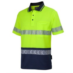 JB's Hi Vis Short Sleeve D+N C/Back Segmented Tape Polo