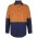 JB's Hi Vis Long Sleeve Ripstop Fishing Shirt - Orange/Navy