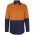 JB's Hi Vis Long Sleeve Stretch Work Shirt - Orange/Navy