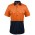 JB's Hi Vis Short Sleeve Stretch Work Shirt - Orange/Navy