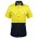 JB's Hi Vis Short Sleeve Stretch Work Shirt - Yellow/Navy