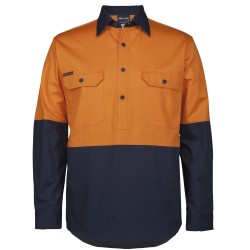 JB's HV CLOSE FRONT L/S 150G WORK SHIRT 