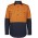 JB's Hi Vis Close Front Long Sleeve 150G Work Shirt - Orange/Navy