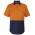 JB's Hi Vis Close Front Short Sleeve 150G Work Shirt - Orange/Navy