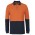 JB's Hi Vis Long Sleeve Cotton Pique Trad Polo - Orange/Navy