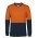 JB's Hi Vis Long Sleeve Crew Neck Cotton T-Shirt - Orange/Navy