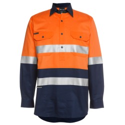 JB's HV (D+N) CLOSE FRONT L/S 190G SHIRT 