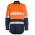 JB's Hi Vis (D+N) Close Front Long Sleeve 190G Shirt - Orange/Navy