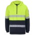 JB's HV (D+N) 1/2 ZIP SEGMENTED TAPE HOODIE ORANGE/NVY-8/9XL