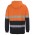 JB's Hi Vis (D+N) 1/2 Zip Segmented Tape Hoodie ORANGE/NVY-8/9XL - Orange/Navy
