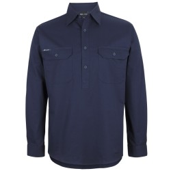 JB's CLOSE FRONT L/S 150G WORK SHIRT 