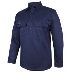 JB's Long Sleeve 150G Stretch Close Front Work Shirt