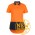 JB's Ladies Hi Vis Short Sleeve Drop Tail Polo - Orange/Navy