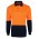 JB's Hi Vis 4602.1 Long Sleeve Jacquard Polo - Orange/Navy