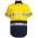 JB's Hi Vis (D+N) Short Sleeve 190G Shirt - Yellow/Navy