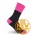 JB's Ladies Work Sock 3 Pack - Black/Mid Pink