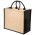 Large Eco Jute Tote - Natural,Black