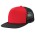 Flat Peak Trucker - Black,Red,Black