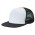 Flat Peak Trucker - Black,White,Black