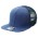Heathered Flat Peak Trucker - Navy Heather,Navy Blue