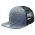 Heathered Flat Peak Trucker - Charcoal Heather/Black