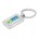 Rectangular Metal Key Ring - Shiny Chrome