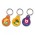 Flexi Resin Key Ring - Round - White