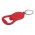 Chevron Bottle Opener Key Ring - Matt Red