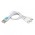 Triple Connector Cable - White