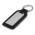 Baron Leather Key Ring - Rectangle - Black/Silver