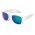 Malibu Premium Sunglasses - Mirror Lens - Sunglasses: White/Green Lens