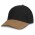 Outback Suede Peak Cap - Black