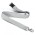 Soft Touch Logo Lanyard - White
