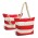 Bali Tote Bag - White/Red