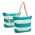 Bali Tote Bag - White/Teal