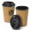 Oakridge Double Wall Cup - Cup: Natural. Lid: Black