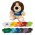 Dog Plush Toy - Dog: Dark Brown/Light Brown