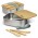 Stainless Steel Lunch Box with Cutlery - Natural/Silver