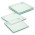 Venice Glass Coaster - Set of 4 - Square - Full Colour - Clear