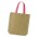 Thera Jute Tote Bag - Coloured Handles - Pink