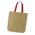 Thera Jute Tote Bag - Coloured Handles - Red