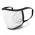 Full Colour 3-Ply Reusable Face Mask - Indent - White/Black