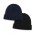 Merino Wool Beanie - Navy