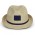 Bruno Fedora Hat - Natural/Navy