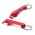 Snappy Metal Bottle Opener Key Ring - Red