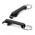 Snappy Metal Bottle Opener Key Ring - Black