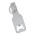 Beverage Bottle Opener Key Ring - Silver